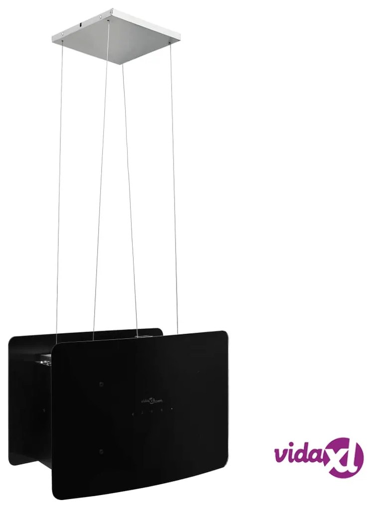 vidaXL Cappa da Cucina ad Isola Sospesa LCD Sensore in Vetro Temperato