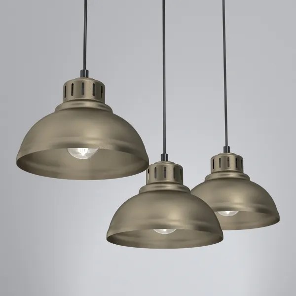 Lampadario a sospensione con filo SVEN 3xE27/15W/230V ottone