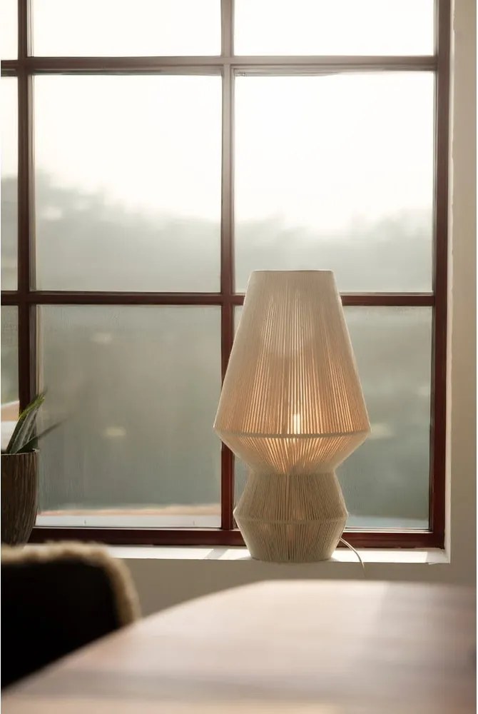 Lampada da tavolo di colore naturale con paralume in tessuto (altezza totale 54 cm) Razzo – Markslöjd