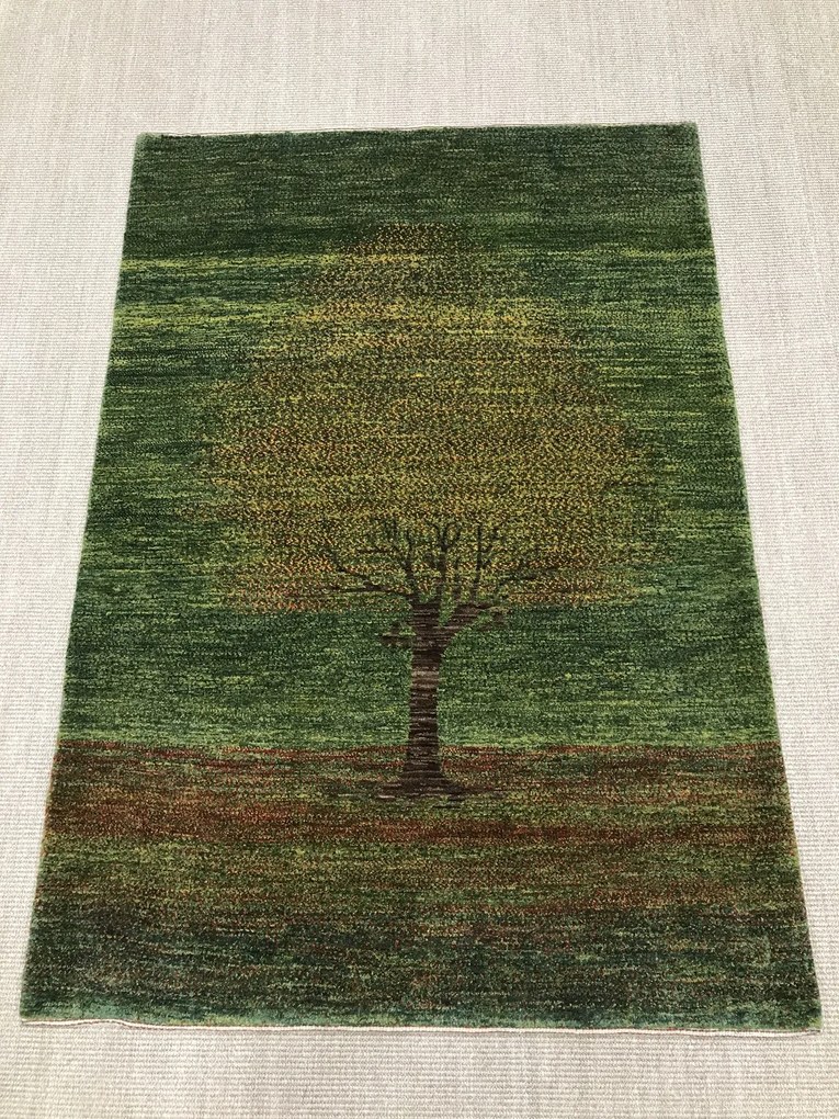 Loribaft Tappeto persiano 120 x 170 Verde (Iran) Annodato A Mano