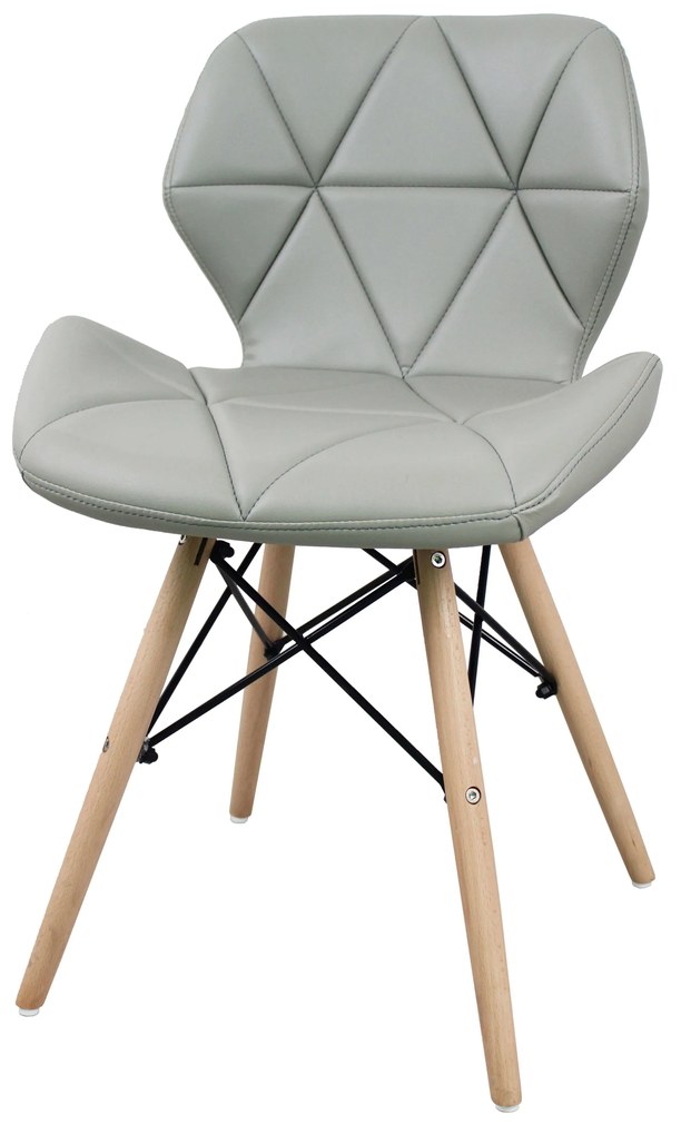 NAOMIE - sedia moderna in ecopelle e legno set da 4