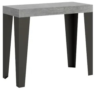 Consolle allungabile moderna a 300 cm FLAME PREMIUM Cemento 14 Posti