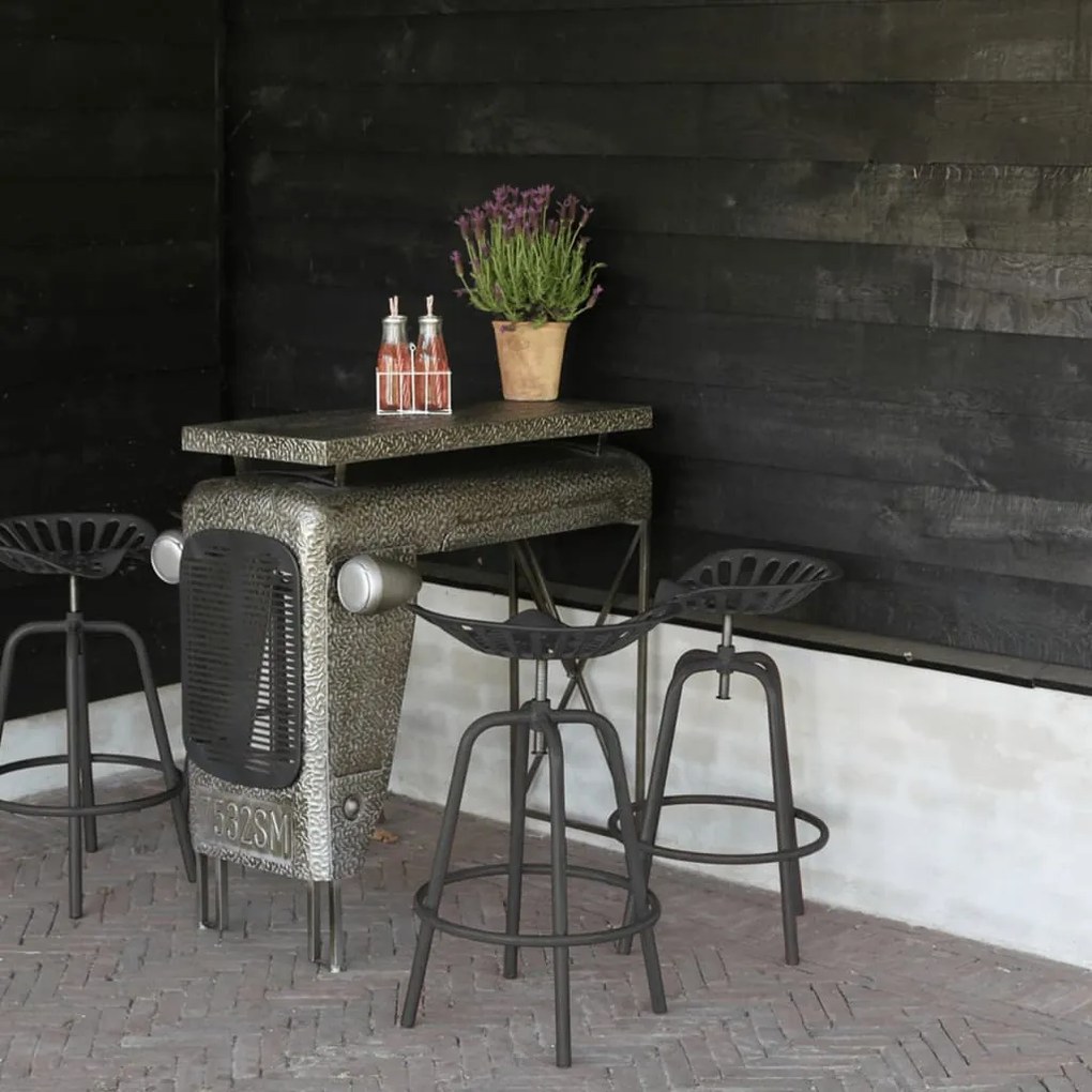 Sedia Da Bar Con Sedile Trattore Grigia /