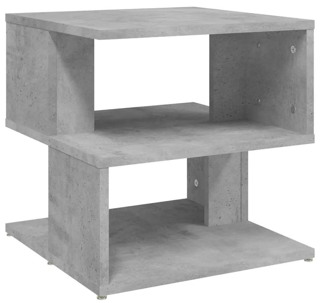 Tavolino grigio cemento 40x40x40 cm in truciolato
