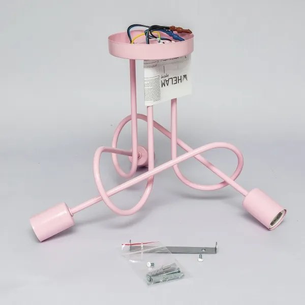 Plafoniera OXFORD 3xE27/15W/230V rosa