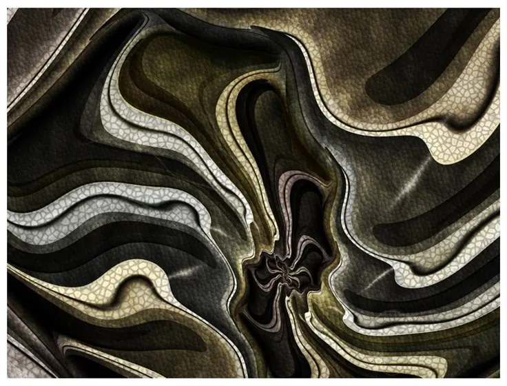 Fotomurale  Green and brown textured fractal  Colore Crema, Dimensioni e Misure 200x154