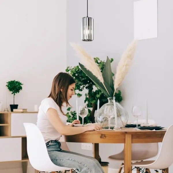 Rabalux 72254 - Lampadario a sospensione con filo VENESS 1xE27/40W/230V