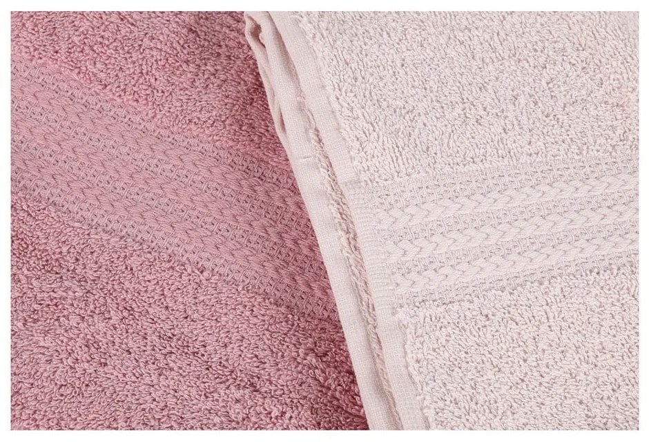 Set di 4 asciugamani Powder, 70 x 140 cm Rainbow - Foutastic