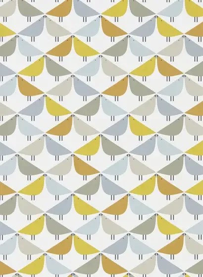 Scion Carta da parati Lintu - Dandelion/ Butterscotch/ Pebble