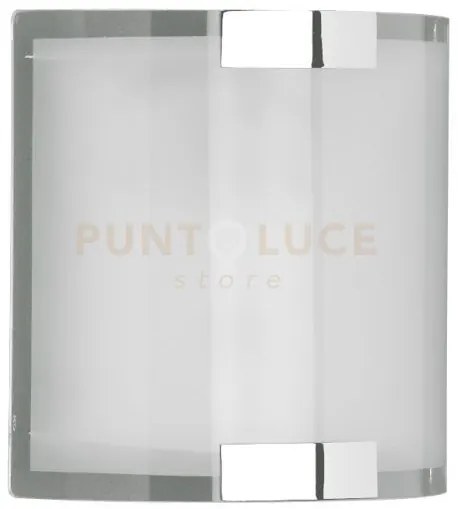 Divo applique in vetro ventola bianco satinato 20x20cm 1 luce attac...