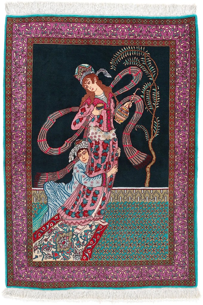 Tabriz Tappeto 100x140 (Iran) Annodato A Mano