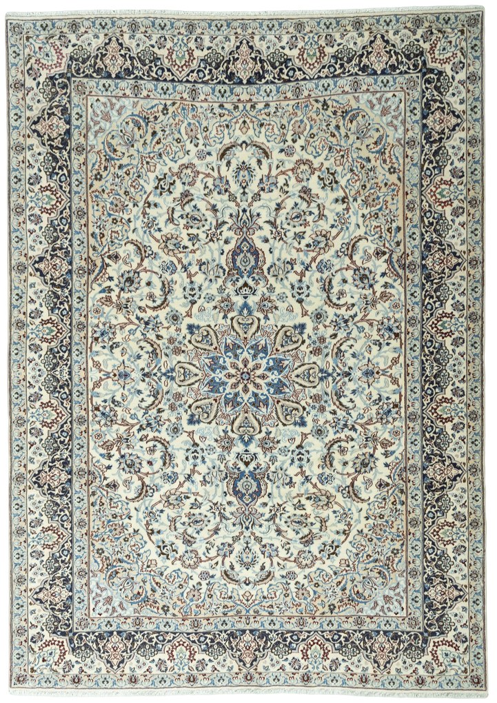 Nain Tappeto persiano 210x310 Beige (Iran) Annodato A Mano