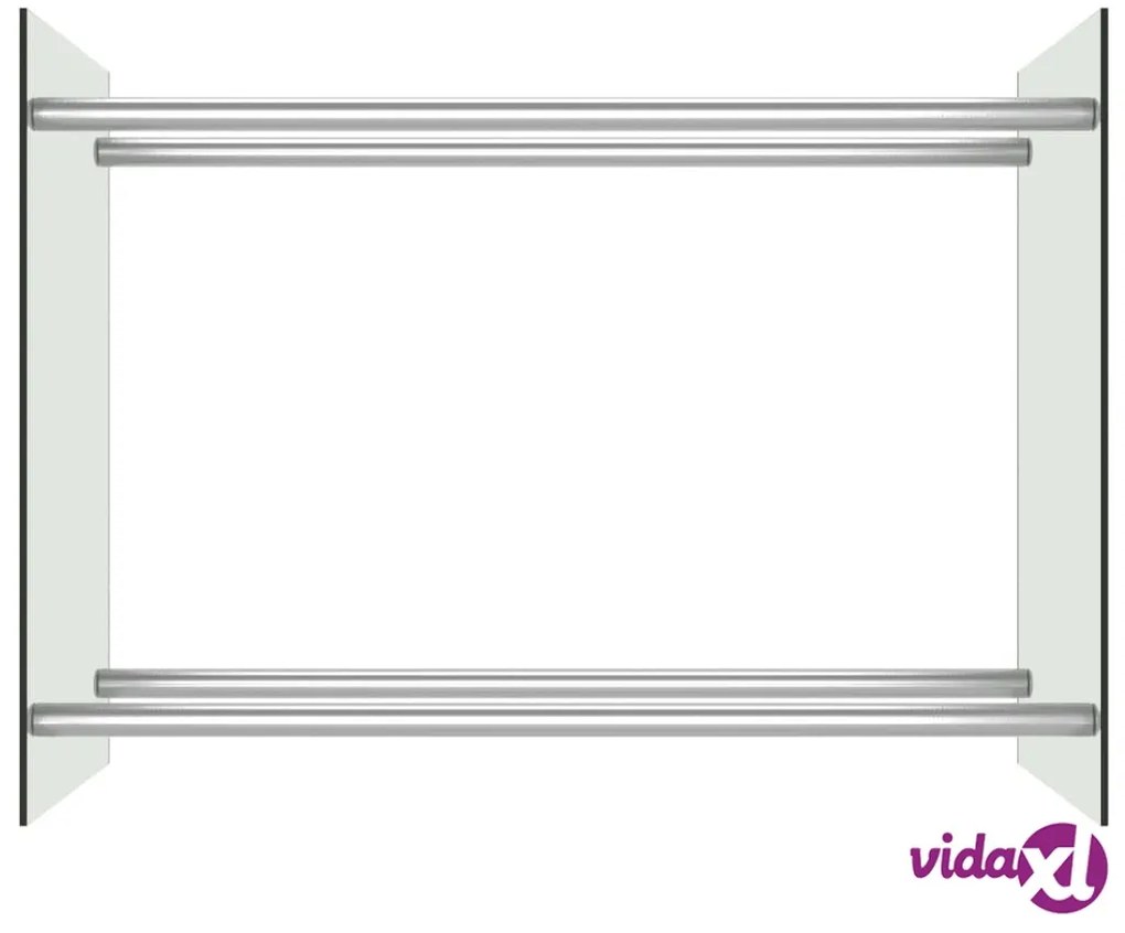 vidaXL Porta Legna Trasparente 80x35x60 cm in Vetro