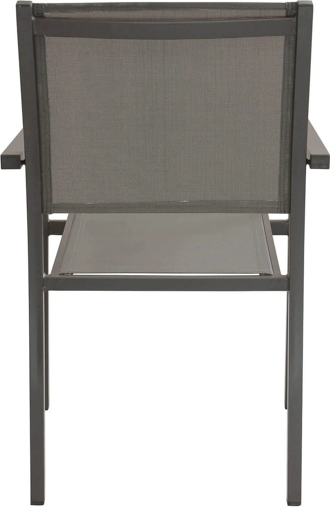 DEXTER - set tavolo in alluminio cm 160/240 x 90 x 75 h con 4 poltrone Venus