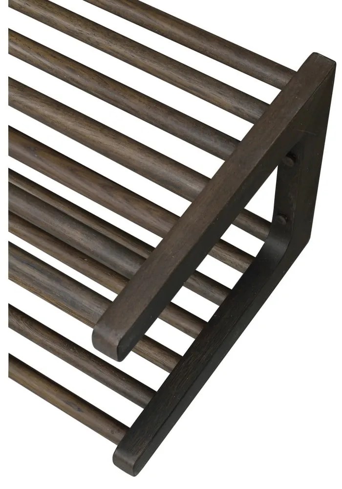 Scarpiera pensile marrone scuro in legno di quercia Inverness - Rowico