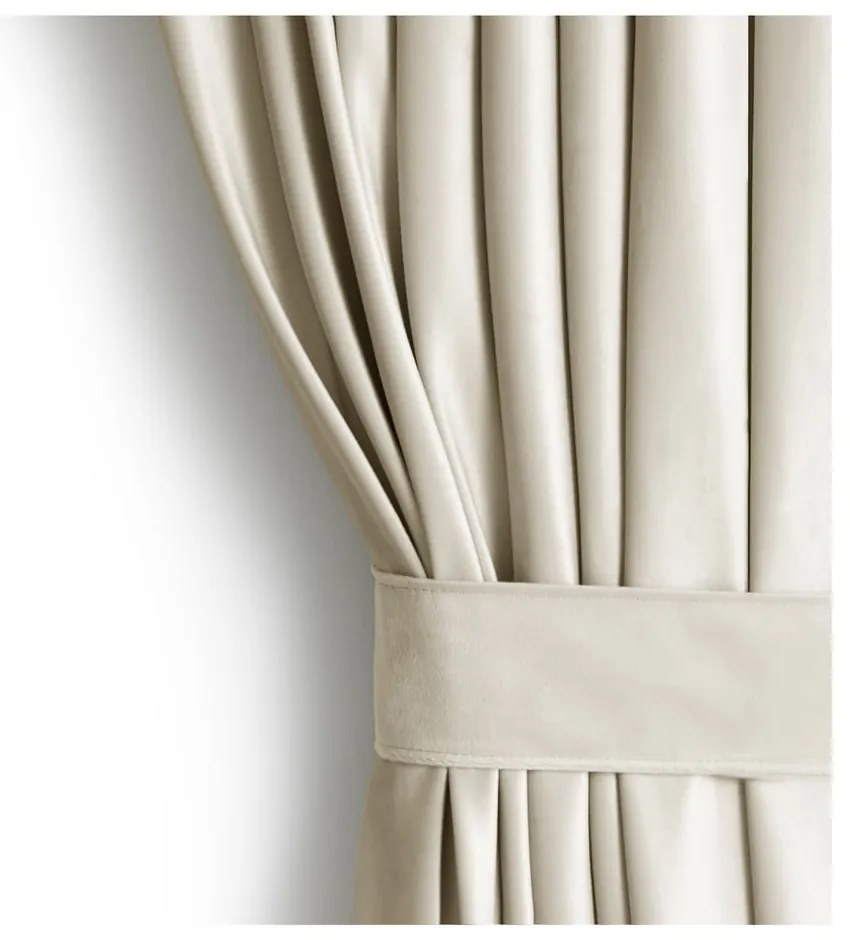 Tenda parzialmente oscurante beige in velluto 140x245 cm Eyelets – Restilo
