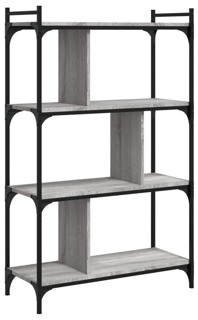 Libreria grigio sonoma 4 ripiani 76x32x123 cm legno multistrato