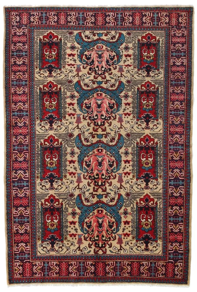 Tabriz Tappeto persiano 210 x 140 Blu (Iran) Annodato A Mano