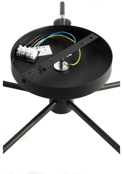 Jupiter 2046 - Lampadario a plafone PRATO 5xG9/10W/230V nero/limpido