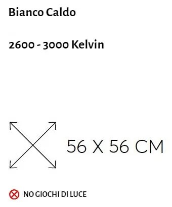 Stella Natalizia LED, 56x56cm, IP44 Colore Bianco Caldo 2600 - 3000 °K