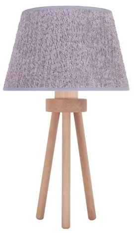 Duolla - Lampada da tavolo BOUCLE 1xE27/15W/230V diametro 28 cm grigio/legno