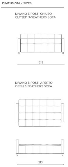 Divano letto 213 cm seduta tessuto Nocciola struttura ecopelle Bianco PARADISE