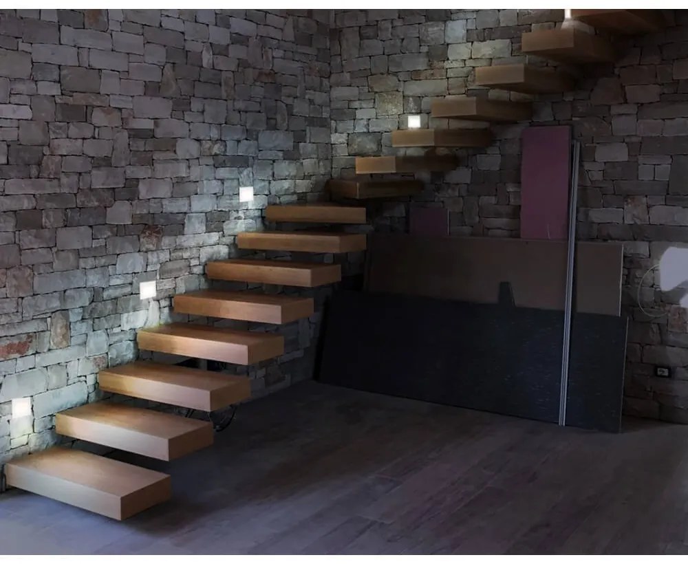 Segnapasso LED per scatola 503 4W IP65 Luce Asimmetrica Colore Bianco Freddo 6.000K