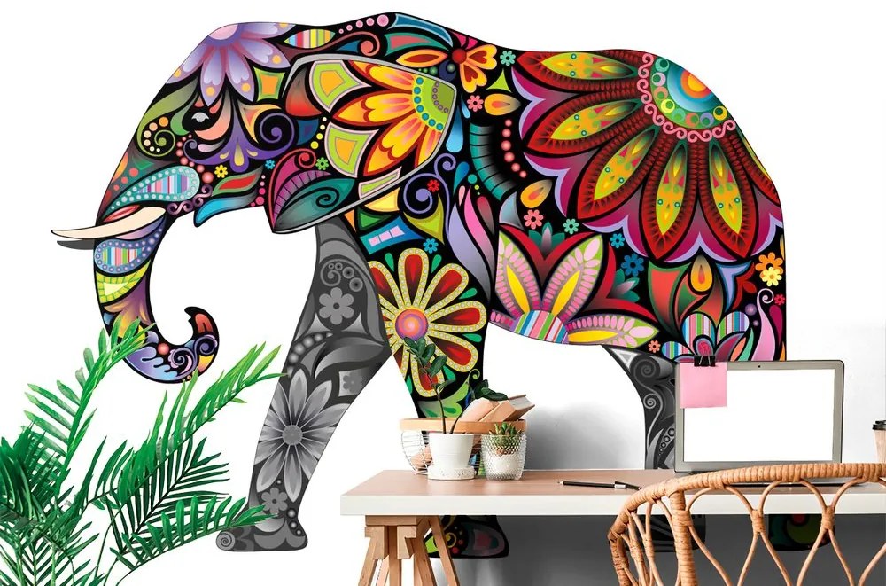 Carta da parati autoadesiva – Elefante pieno di armonia