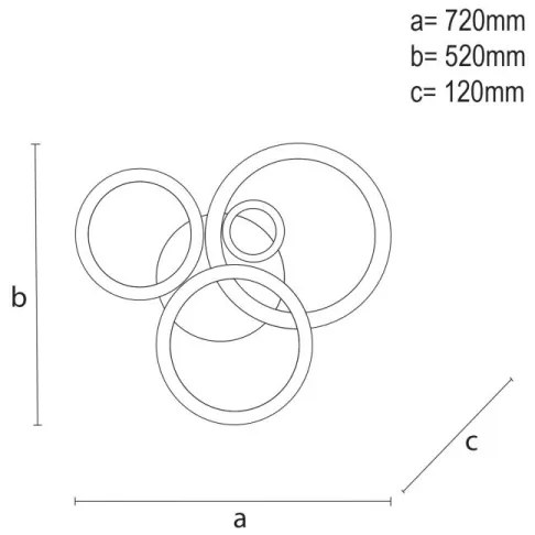 Lampadario a plafone LED dimmerabile LED/120W/230V 3000-6500K + telecomando