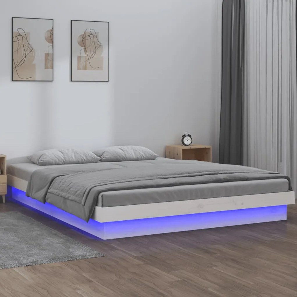 Giroletto Con Led Bianco 200x200 Cm İn Legno Massello /