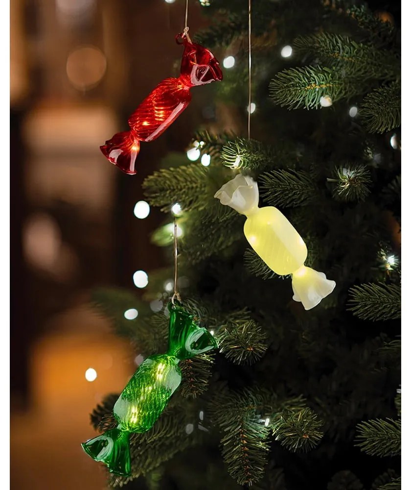 Decorazione natalizia luminosa verde a sospensione ø 1,5 cm Hannah – Sirius