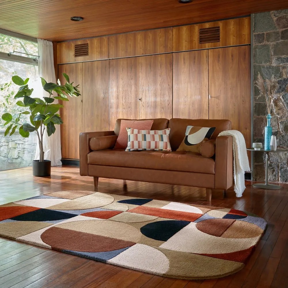 Tappeto color terracotta in lana tessuto a mano 120x170 cm Mia Arch – Flair Rugs