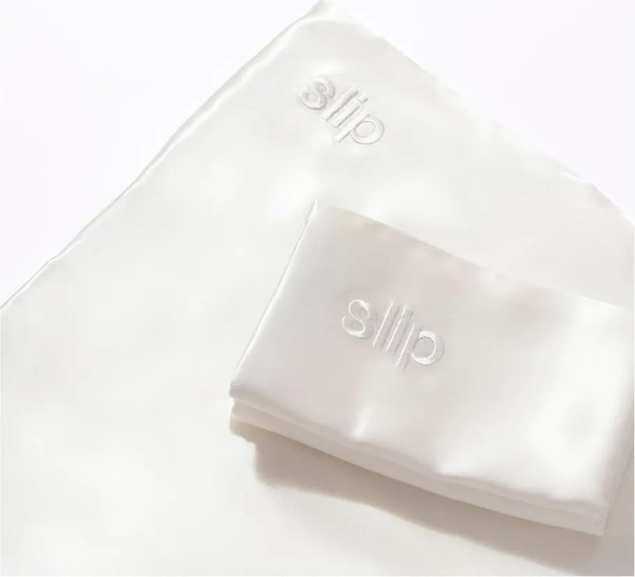 Federa per cuscino in seta 51x76 cm White – slip