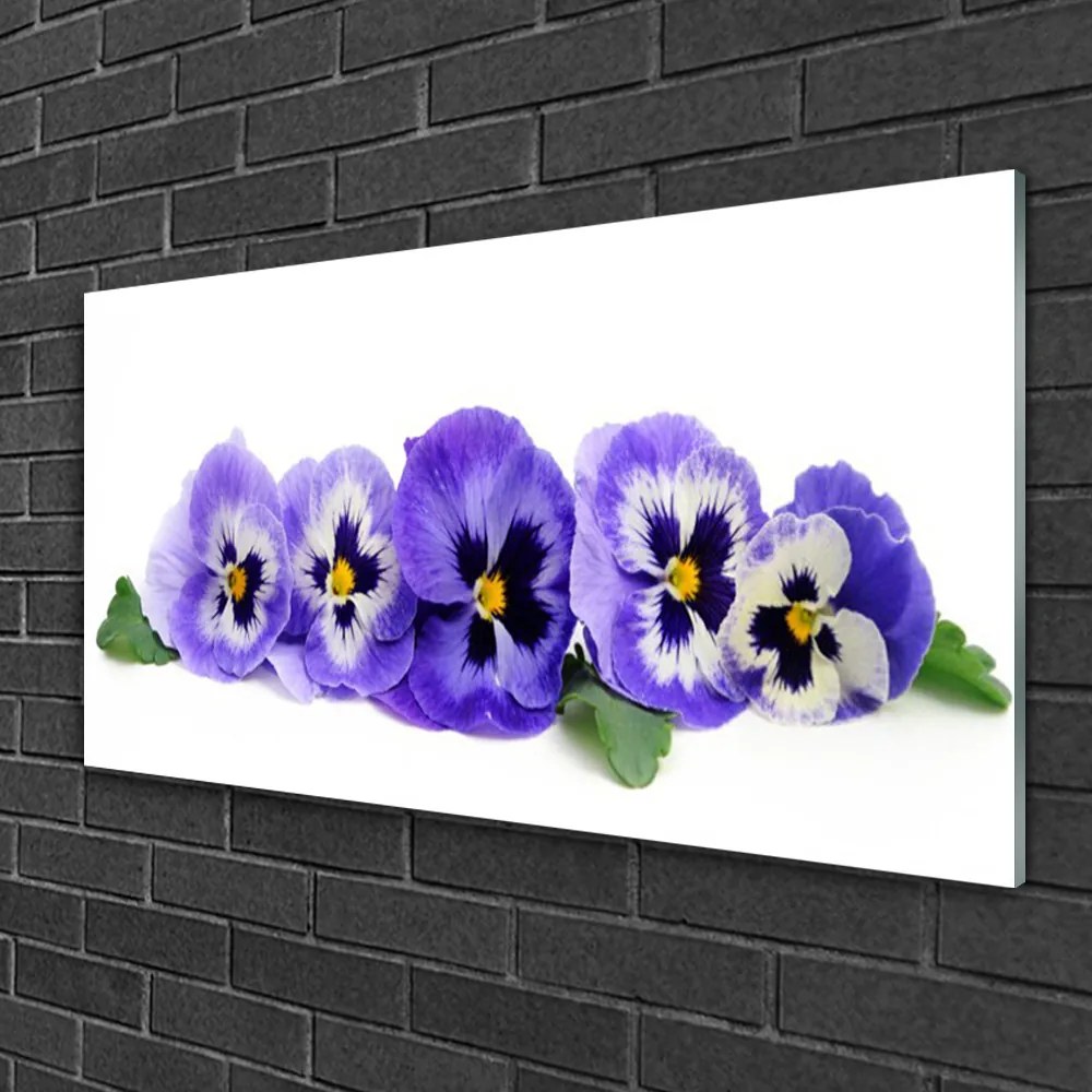 Quadro in vetro Petali di fiori marmocchi 100x50 cm 2 appendini