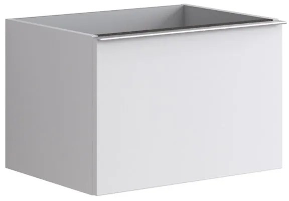 Mobile da bagno sotto lavabo Pixel plain bianco laccato L 60 x H 40 x P 45.5 cm 2 cassetti, lavabo non incluso