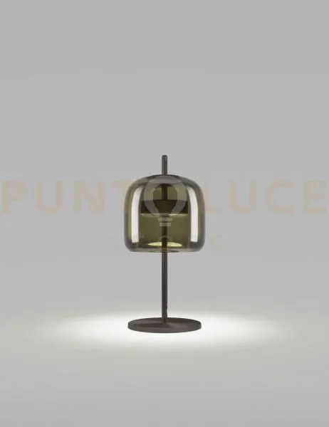 Jube lampada da tavolo s verde antico trasparente nero opaco 2 l241...