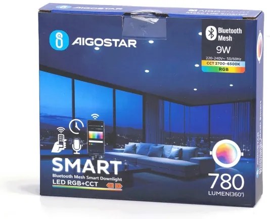 Aigostar - LED RGBW Lampada da incasso per bagno LED/9W/230V 2700-6500K IP44