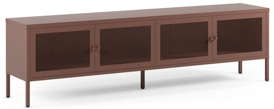 Mobile TV burgundy in metallo 160x50x35 cm Fayna – Marckeric
