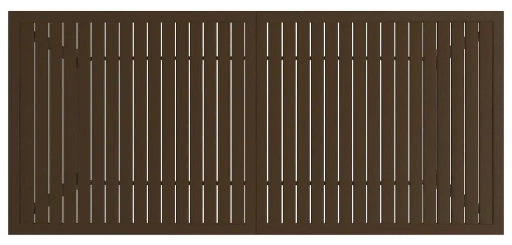 Tavolo da giardino marrone 190x80x72 cm in acciaio