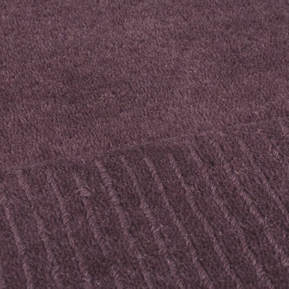 Tappeto in lana tessuta a mano viola scuro 120x170 cm Border - Flair Rugs