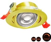 Faretto orientabile tondo incasso 80mm lampadina LED 5W MR16 DIMMERABILE 12V GU5.3 luce soffitto barca camper cucina RA90 ORO