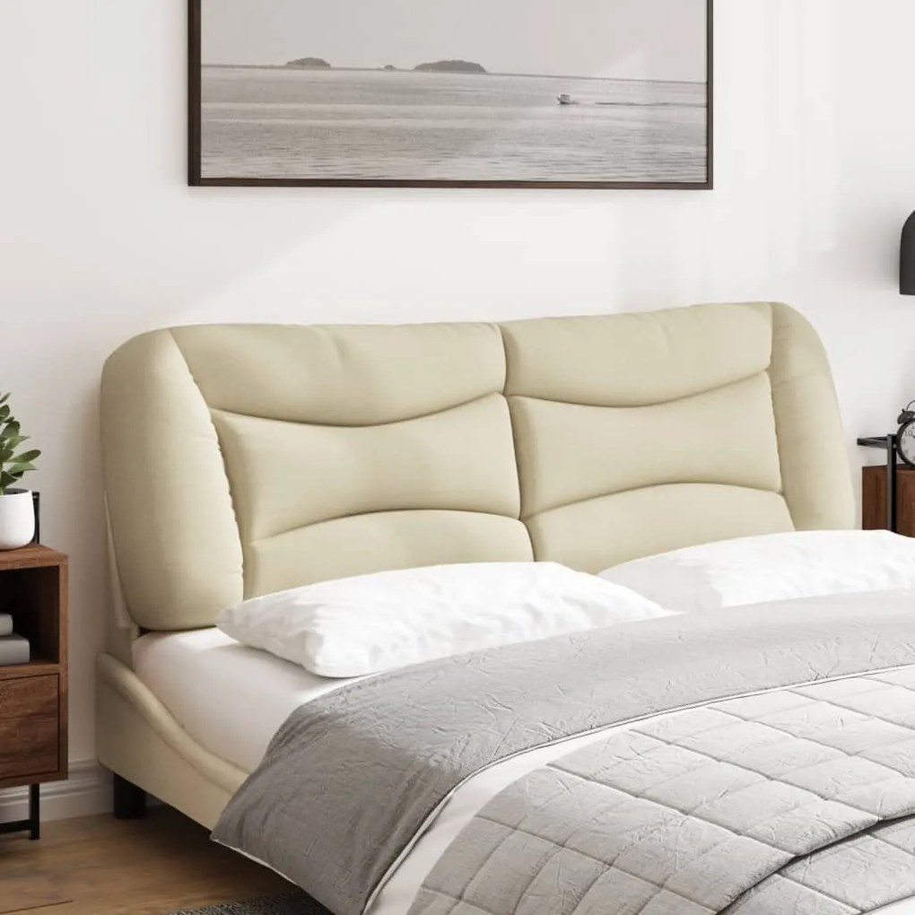 Cuscino testiera crema 160 cm in tessuto