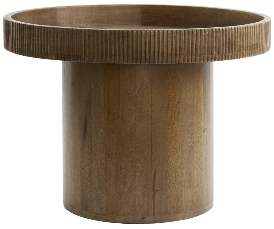 Tavolino rotondo in legno di mango ø 60 cm Kalomo - Light &amp; Living