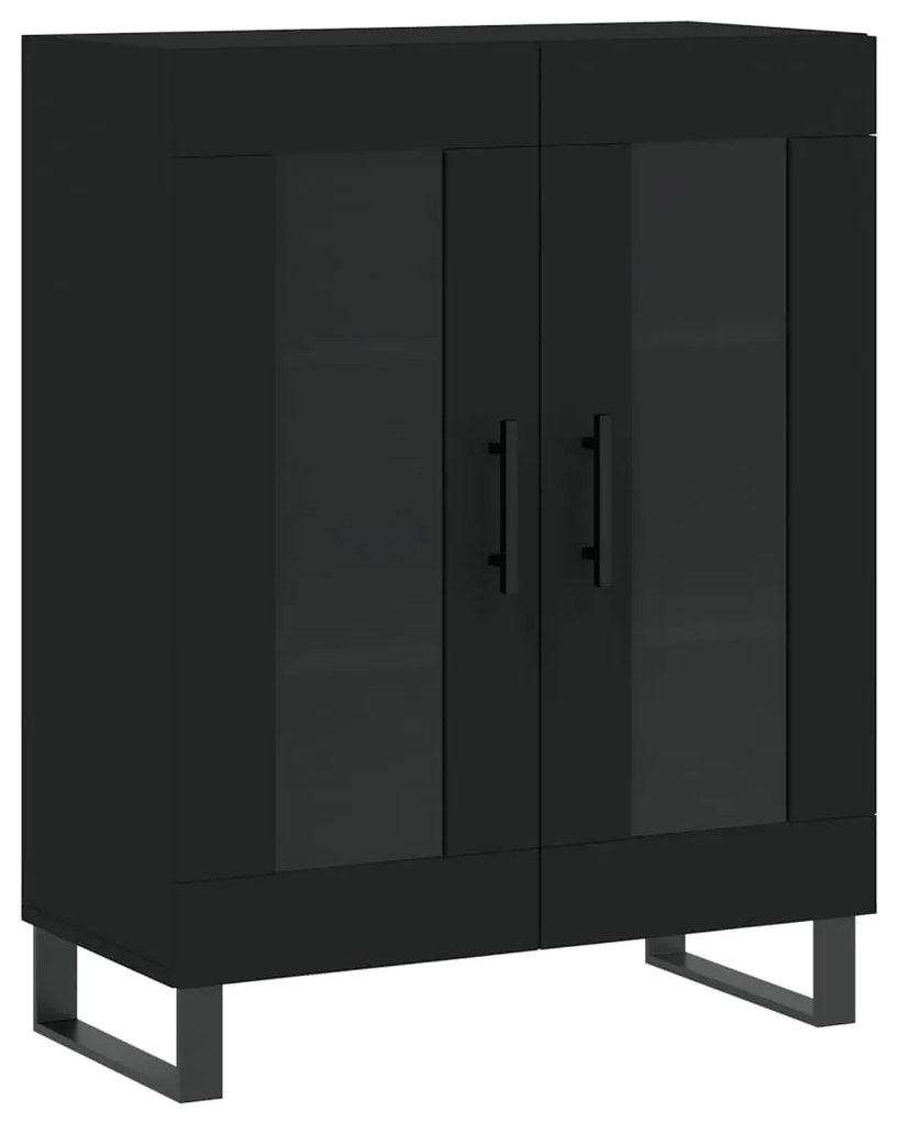 Credenza Nera 69,5x34x90 cm in Legno Multistrato