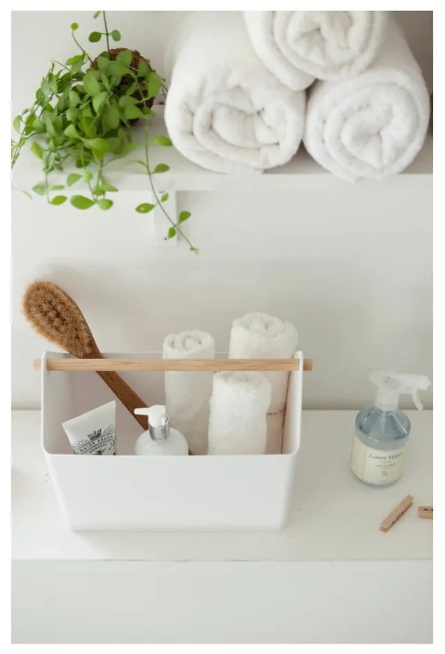 Scatola bianca/di colore naturale in plastica 21x37x24 cm Favori – YAMAZAKI