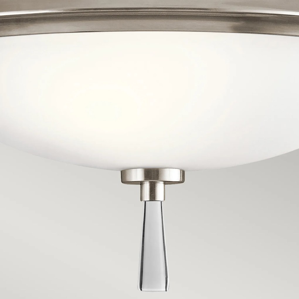 Lampadario Contemporaneo Dreyfus Acciaio Peltro Classico Vetro 3 Luci E27