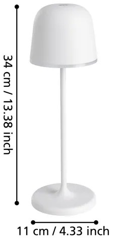 Eglo 900458 - Lampada LED dimmerabile esterna MANNERA 2,2W/5V 1800mAh grigia IP5