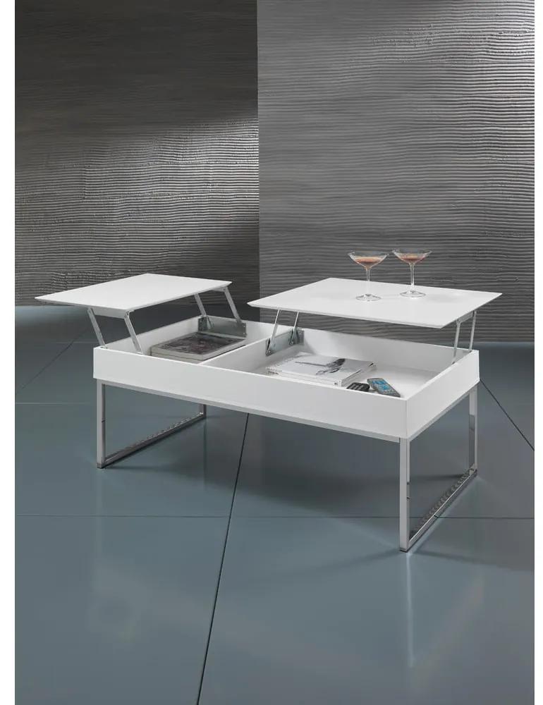 Tavolino bianco con piano bianco 60x110 cm Celinda - Tomasucci