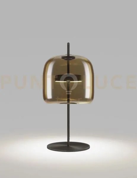 Jube lampada da tavolo p terra bruciata trasparente nero opaco 2 l3...
