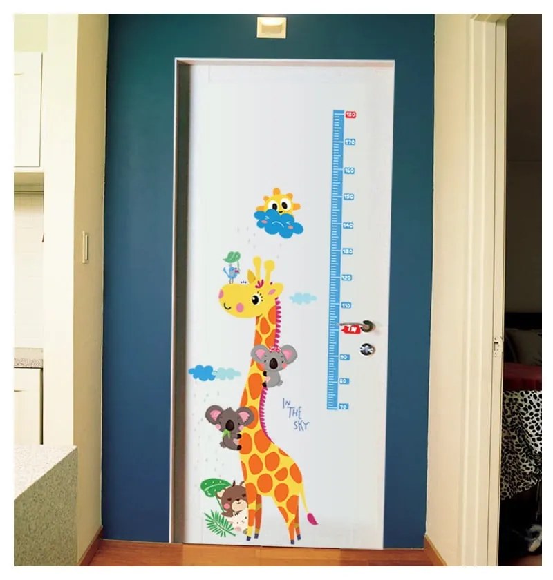 Adesivo per bambini - metro per porta o parete 60x120 cm Giraffe &amp; Koalas - Ambiance